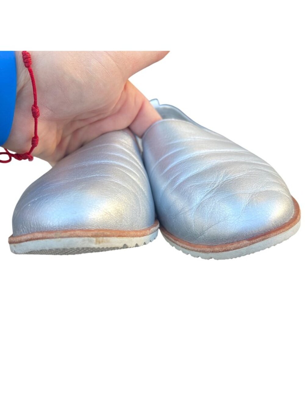 Sorel Ella Slip-On Womens Shoes Pure Silver Size 9.5 Comfortable Casual Leather - Picture 7 of 12